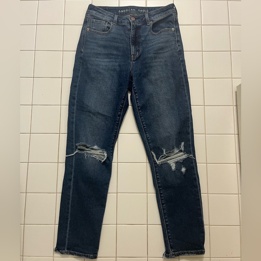 American Eagle Ripped Mom Jeans